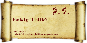 Hedwig Ildikó névjegykártya