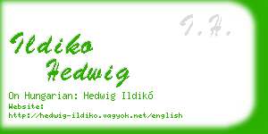 ildiko hedwig business card